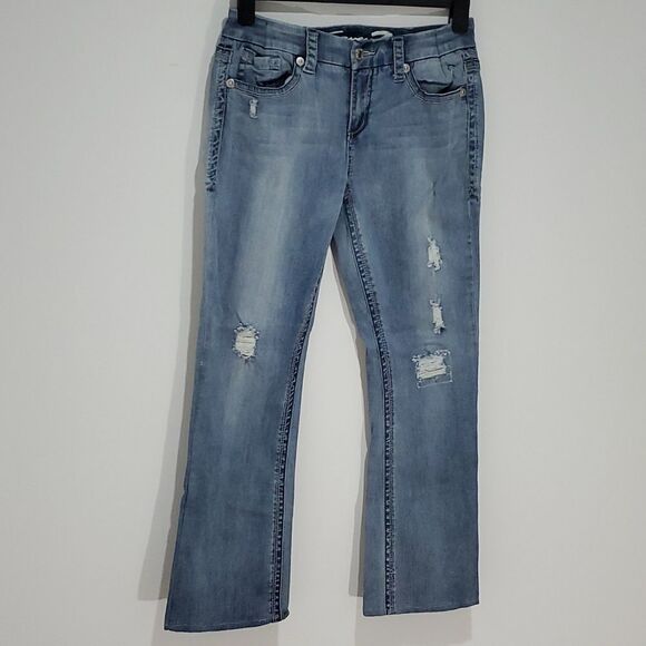 SEVEN7 28x29 Medium Tint Straight Leg Jeans - Picture 1 of 7